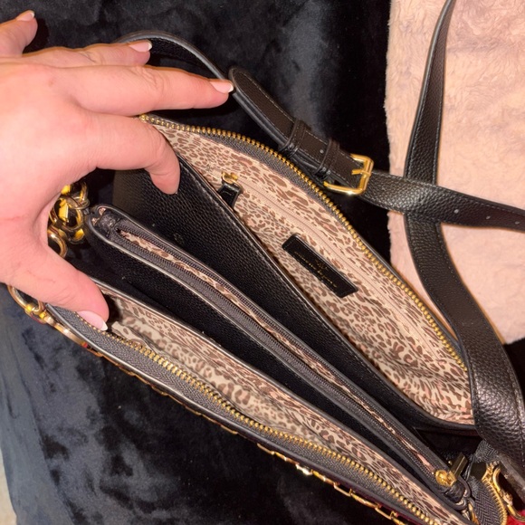 ANNE KELIN TRIPLE SECTION SHOULDER BAG + matching wallet set - Picture 3 of 3